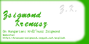 zsigmond krenusz business card